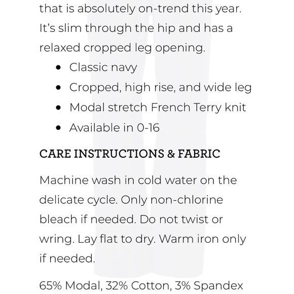 Cabi Easy Crop Navy Item #5177 Size 8 - Picture 9 of 9